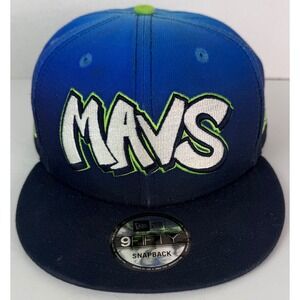 Dallas Mavericks New Era 9Fifty Snapback Adjustable Hat Blue Green NBA Flat Brim